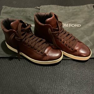 Tom Ford men’s brown leather high tops